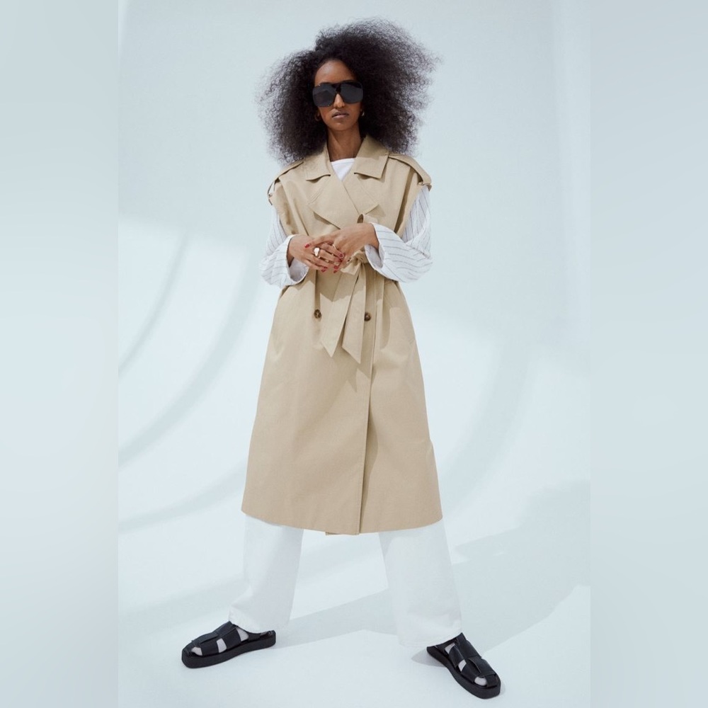 NWT H&M Sleeveless Trench Jacket